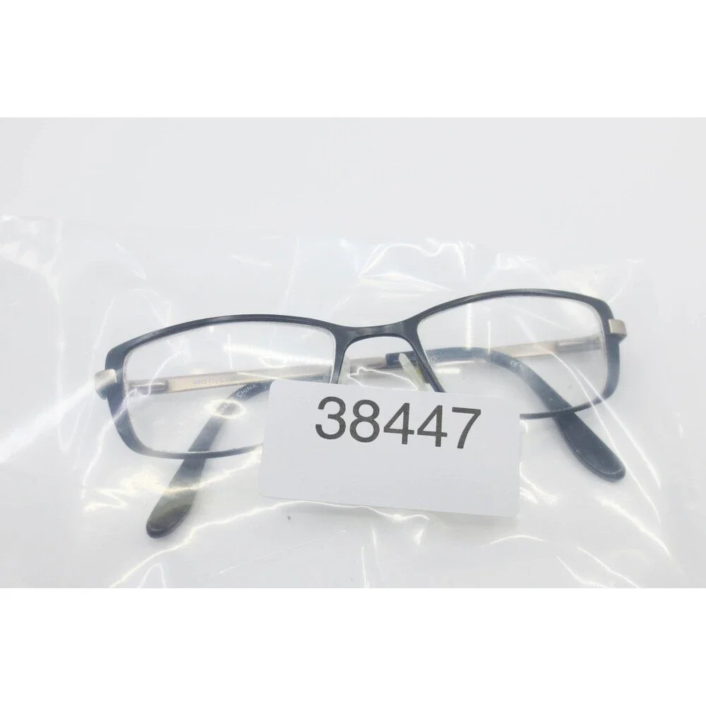 BCBGMAXAZRIA Brigitte Black Gold Rectangular Eyeglasses Frames 49-17-135 38447